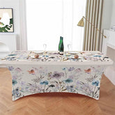 Lofaris Abstract Watercolor Blossom Floral Stretch Table Cover